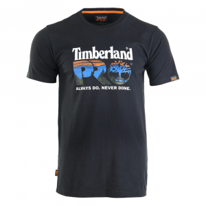 Timberland PRO Men's A6EYK Core Chest Logo Short Sleeve T-Shirt - Black Large Regular