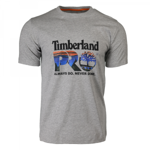 Timberland PRO Mens A6EYK Core Chest Logo Short Sleeve T-Shirt - Medium Grey Heather X-Large Regular