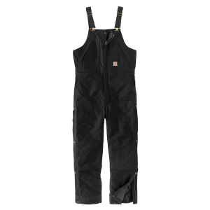 Carhartt Carhartt Mens 105470 Closeout Loose Fit Firm Duck Insulated Biberall - Black Medium Short - $84.99 at Dungarees