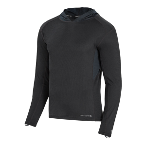 Carhartt Carhartt Mens UM0222M Force Midweight Micro-Grid Base Layer Hoodie - Black 3X-Large Regular - $71.99 at Dungarees