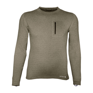 Carhartt Carhartt Mens MBL110 Base Force Heavyweight Base Layer Crew - Burnt Olive Heather 4X-Large Regular - $68.99 at Dungarees