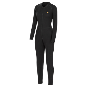 Carhartt Carhartt  UM0192W Women's Midweight Cotton Blend Waffle Zip Front Union Suit - Black Small Regular - $65.99 at Dungarees