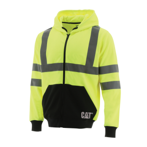 Cat CAT Men's 1910127 Hi-Vis Full Zip Colorblock Sweatshirt - Hi Vis Yellow Medium Regular - $59.99 at Dungarees