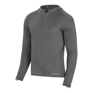 Carhartt Carhartt Mens UM0222M Force Midweight Micro-Grid Base Layer Hoodie - Asphalt Medium Regular - $60.99 at Dungarees