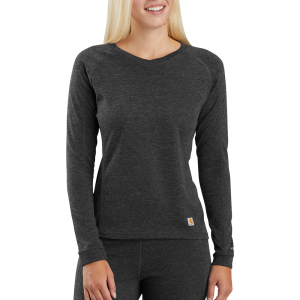 Carhartt Carhartt  WBL132 Women's Base Force Heavyweight Polyl-Wool Crew - Black Heather X-Small Regular - $54.99 at Dungarees