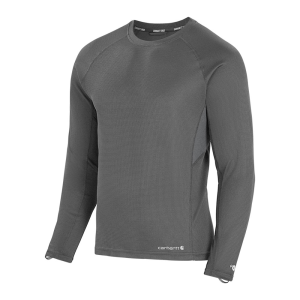 Carhartt Carhartt Mens UM0223M Force Midweight Micro-Grid Base Layer Crewneck - Asphalt Medium Regular - $51.99 at Dungarees