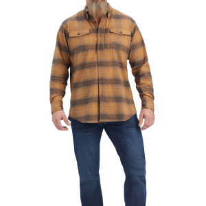 Ariat Ariat Mens 10041544 Closeout Rebar Flannel DuraStretch Work Shirt - Sand X-Small Regular - $41.97 at Dungarees