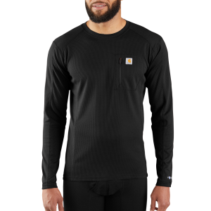 Carhartt Carhartt Mens MBL104 Base Force Midweight Base Layer Tech Crew - Black Large Tall - $40.49 at Dungarees