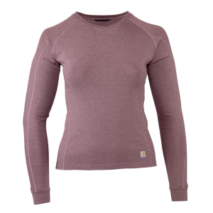 Carhartt Carhartt  WBL152 Closeout Women's Base Force Heavyweight Crew - Blackberry Heather Small Regular - $39.99 at Dungarees