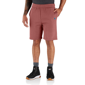 Carhartt Men's 105840 Closeout Relaxed Fit Midweight Fleece Short - 9 Inch - Apple Butter Heather Small Regular