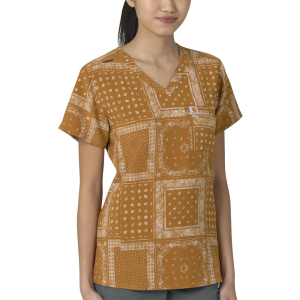 Carhartt Carhartt  C13014 Women's Force Cross-Flex Modern Fit Tuck-In Print Top - Bandana Stamp 2X-Large Regular - $36.00 at Dungarees