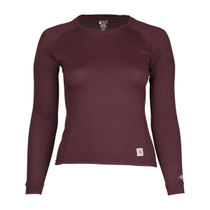 Carhartt Carhartt  UM0197W Women's Force Midweight Waffle Base Layer Crewneck Top - Blackberry X-Large Regular - $38.99 at Dungarees
