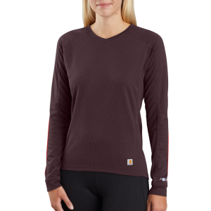 Carhartt Carhartt  WBL135 Women's Base Force Midweight Tech Crew - Deep Wine X-Small Regular - $33.74 at Dungarees