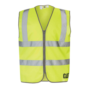 Cat CAT Men's 1320025 Hi Vis Zip Vest - Hi Vis Yellow 3X-Large / 4X-Large - $24.99 at Dungarees