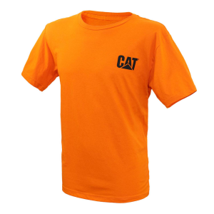 Cat CAT Mens 1510573 Hi-Vis Logo Short Sleeve T-Shirt - Blaze Orange X-Large Regular - $24.99 at Dungarees