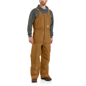Carhartt Carhartt Men's 106682 Loose Fit Firm Duck Insulated Biberall - Carhartt Brown Large Regular - $149.99 at Dungarees