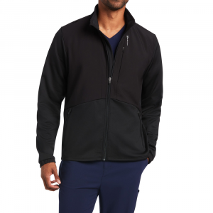 Ariat Men's 10041876 Galen Fleece Scrub Jacket - Black Medium Regular