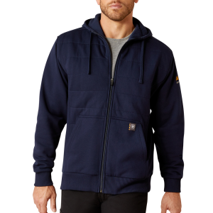 Ariat Ariat Men's 10053058 Rebar All-Weather Insulated Full Zip Hooded Sweatshirt - Navy Large Tall - $104.95 at Dungarees
