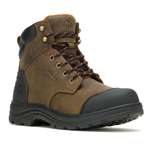 Wolverine  W241079 Carlsbad Cap-Toe 6" Steel-Toe Work Boot - Brown 9 EW