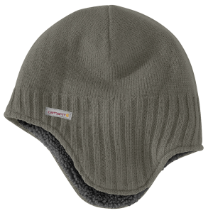 Carhartt Carhartt Men's 106390 Knit Sherpa Lined Earflap Hat - Dusty Olive One Size Fits All - $27.99 at Dungarees