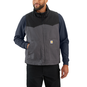 Carhartt Carhartt Men's 106433 Montana Rugged Flex Duck Relaxed Fit Vest - Shadow/Black 2X-Large Tall - $109.99 at Dungarees