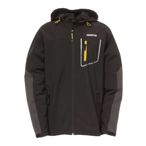 Cat CAT Men's 1313093 Capstone Hooded Soft Shell Jacket - Black Medium Regular - $74.99 at Dungarees