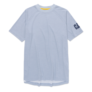 Cat CAT Mens 1010212 Lightweight Cooling Short Sleeve Crew T-Shirt - Blue Fog Heather 3X-Large Regular - $44.99 at Dungarees
