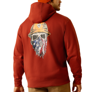 Ariat Ariat Mens 10052756 Closeout Rebar Workman Born For This Full Zip Hoodie - Burnt Henna 3X-Large Regular - $63.96 at Dungarees