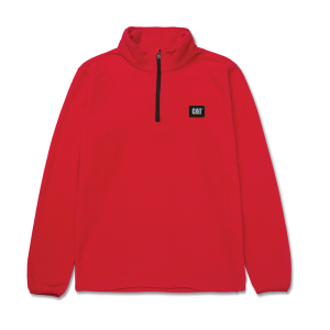 Cat CAT Mens 1030010 Closeout Cat Microfleece Quarter Zip - Hot Red/Black X-Large Regular - $27.99 at Dungarees