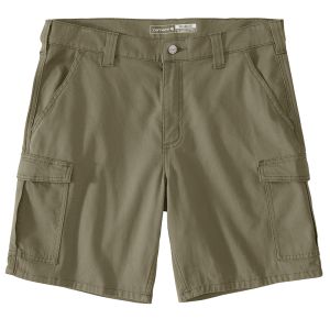 Carhartt Men's 106984 Rugged Flex Relaxed Fit 9" Canvas Cargo Work Short - Burnt Olive 30W