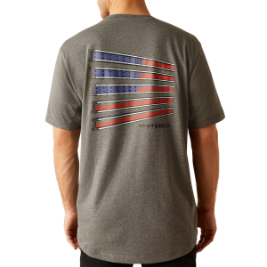 Ariat Ariat Men's 10054431 Rebar Workman Beams T-Shirt - Medium Charcoal Heather Grey Large Tall - $32.95 at Dungarees