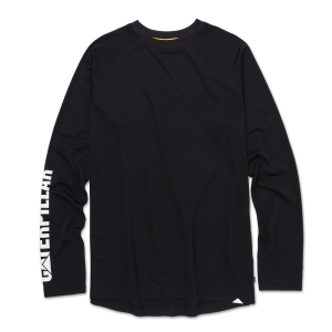 Cat CAT Men's 1010211 Lightweight Cooling Long Sleeve Crew T-Shirt - Black Small Regular - $44.99 at Dungarees