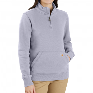 Carhartt  105295 Women's Relaxed Fit Midweight Quarter Zip Mock Neck Sweatshirt - Mica Medium Regular