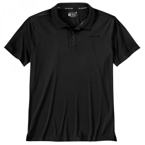 Carhartt Mens 106901 Force Sun Defender Relaxed Fit Lightweight Short-Sleeve Polo - Black 3X-Large Regular