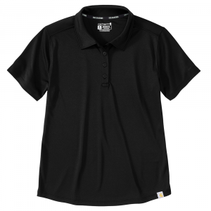 Carhartt  107114 Women's Force Sun Defender Lightweight Short-Sleeve Polo - Black 3X-Large Plus