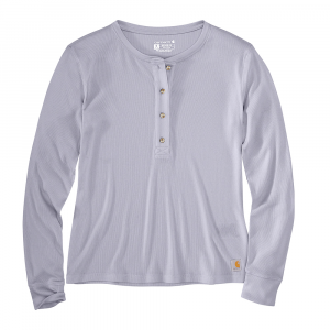 Carhartt  106480 Women's TENCEL Fiber Series Relaxed Fit Long-Sleeve Ribbed Henley - Mica X-Large Regular