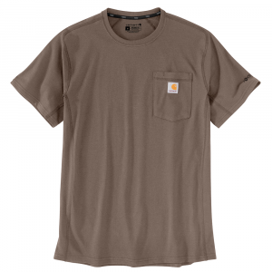 Carhartt Mens 106652 Force Relaxed Fit Midweight Short-Sleeve Pocket T-Shirt - Sepia Large Regular