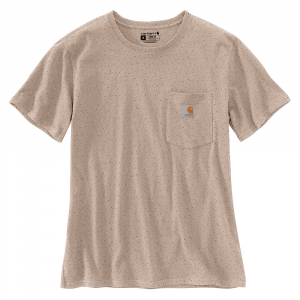 Carhartt  103067 Women's WK87 Workwear Pocket Short Sleeve T-Shirt - Light Taupe Nep Medium Regular