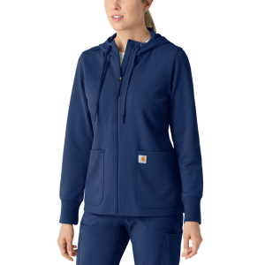 Carhartt  C82008 Women's Full-Zip Waffle Hoodie - Navy 2X-Large Regular