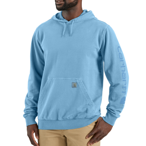 Carhartt Mens 106253 Factory 2nd Relaxed Fit Midweight Garment Dyed French Terry Graphic Sweatshirt - Fresh Water X-Large Tall