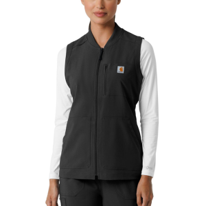 Carhartt  C82510 Women's Force Cross-Flex Lightweight Scrub Vest - Black Large Regular