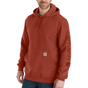Carhartt Mens K288 Factory 2nd Loose Fit Midweight Logo Sleeve Graphic Sweatshirt - Saddle Red X-Large Regular