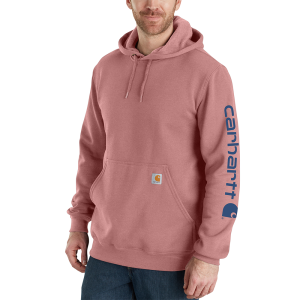Carhartt Mens K288 Factory 2nd Loose Fit Midweight Logo Sleeve Graphic Sweatshirt - Rose Tint X-Large Regular