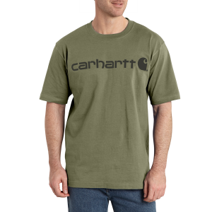 Carhartt Mens K195 Factory 2nd Short Sleeve Logo T-Shirt - Dusty Olive X-Large Regular