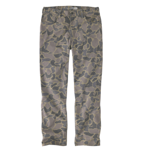 Carhartt Mens 102517 Rugged Flex Relaxed Fit Canvas 5-Pocket Work Pant - Khaki Vintage Camo 46W x 30L