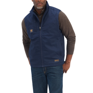 Ariat Mens AR1077 Closeout Rebar Duracanvas Vest - Navy 4X-Large Regular