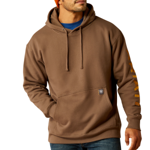 Ariat Ariat Mens 10052867 Closeout Rebar Graphic Hoodie - Chocolate Chip / Golden Brown X-Large Tall - $64.95 at Dungarees