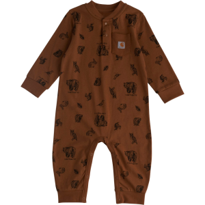 Carhartt Carhartt  CM8774 Long-Sleeve Wildlife Print Coverall - Boys - Carhartt Brown 18 Months - $21.99 at Dungarees