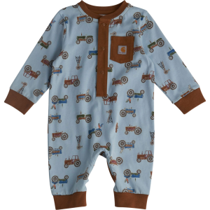 Carhartt Carhartt  CM8779 Long-Sleeve Tractor Print Coverall - Boys - Dream Blue 18 Months - $23.99 at Dungarees