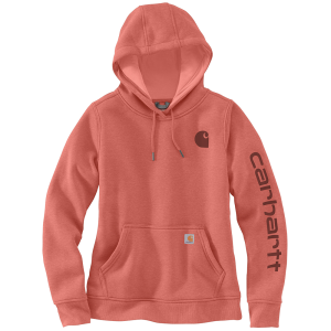 Carhartt  102791 Women's Clarksburg Graphic Sleeve Pullover Sweatshirt - Dusty Cedar Heather X-Small Regular